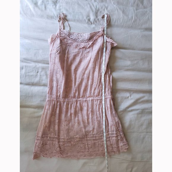 NWOT BCBGMaxAzria Runway Pink Silk Chiffon Dress - Picture 1 of 8